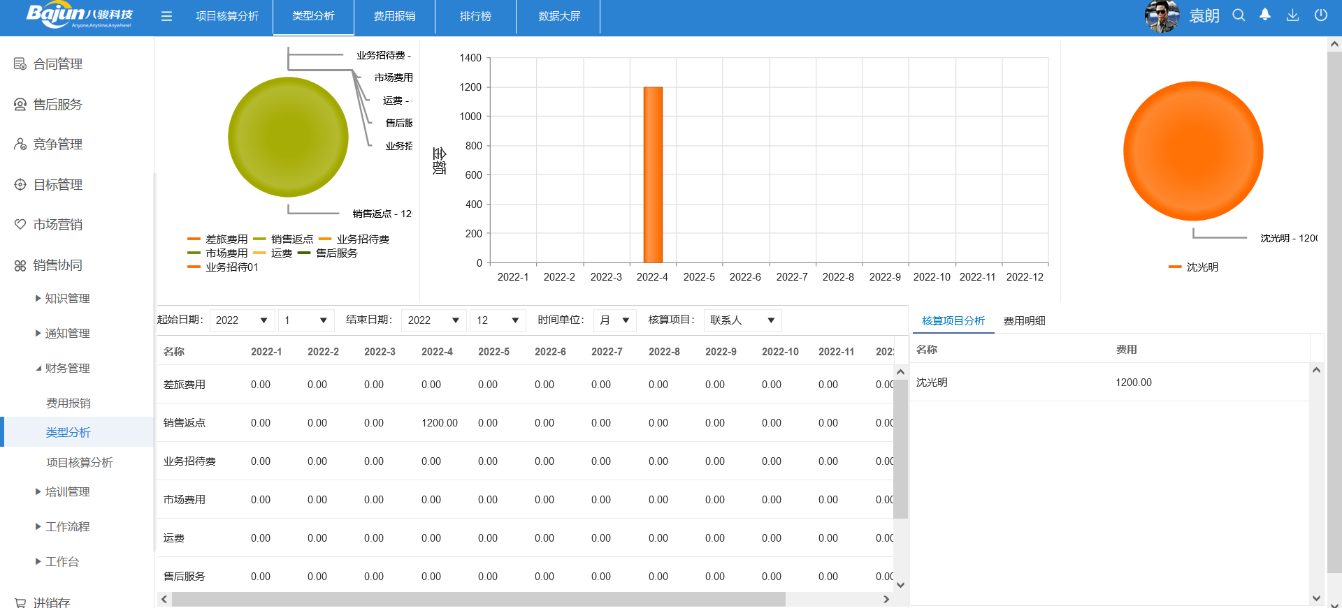 费用分析