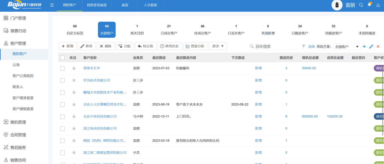 crm销售管理软件